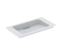 Geberit Plan vasque ONE 500391013 75x40 cm sans trou pour robinet trop-plein recouvert blanc brillant