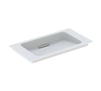 Geberit ONE lavabo pour meubles 500391, sans trou pour robinet, avec trop-plein, 750x400mm, 500391012, Couleur: Chrome brossé - CM
