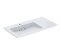 Geberit ONE lavabo pour meubles, sortie horizontale, surface de rangement à droite, 90x13,1x47,5cm, 505007001, Exécution: trou de robinetterie à gauche - CM