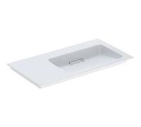 Geberit One meuble lavabo 505013001 90x48cm, sans trop-plein, blanc KeraTect/couvercle blanc , sans trou pour robinetterie
