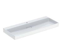 Geberit Lavabo ONE 505.048.00.1 120×48×14 trop-plein caché, trou centre, sortie horizontale, blanc