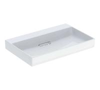 Geberit – Lavabo ONE 75x48x14 cm, KeraTect blanc, trop-plein caché, sans trou, sortie horizontale
