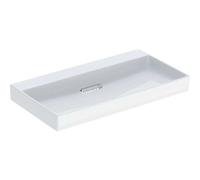 Geberit Lavabo ONE 90x48x14 cm - KeraTect, trop-plein caché, sans trou, sortie horizontale, blanc