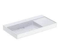Geberit Lavabo ONE 505.042.00.1 90x48x14 cm blanc KeraTect - sans trou robinetterie, trop-plein caché