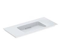 Geberit One meuble lavabo 505014001 105 cm, sans trou pour robinetterie ni trop-plein, blanc KeraTect/couvercle blanc