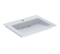 Geberit ONE - Meuble-lavabo 60x48x13 cm, trop-plein caché, avec trou pour robinetterie, sortie horizontale, KeraTect, blanc 505.002.00.1