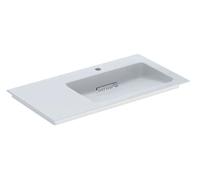 Geberit ONE - Meuble-lavabo 90x48x13 cm, trop-plein caché, avec trou pour robinetterie, sortie horizontale, KeraTect, blanc 505.009.00.1