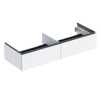Geberit ONE - Meuble pour lavabo, 133x27x47 cm, 2 tiroirs, blanc brillant 505.076.00.1