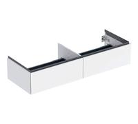 Geberit ONE - Meuble pour lavabo, 133x27x47 cm, 2 tiroirs, blanc brillant 505.076.00.1