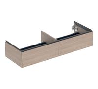 Geberit ONE, meuble sous-lavabo à poser, 2 tiroirs, 133,2x26,6x47cm, 505076005, Couleur: ChÃªne / mÃ©lamine structure bois - CM