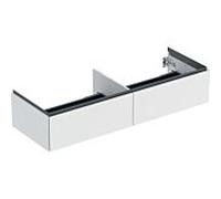 Geberit One meuble sous-vasque 505076002 133,2x50,4x47cm, 2 tiroirs, blanc / laqué mat