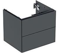 Geberit One meuble sous-vasque 505261008 59,2 x 50,4 x 47 cm, noir mat, 2 tiroirs