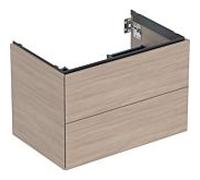Geberit ONE armoire sous lavabo, 2 tiroirs, 74x50,4x47cm, 505262005, Couleur: ChÃªne / mÃ©lamine structure bois - CM