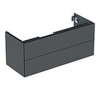 Meuble bas pour lavabo Geberit ONE 2 tiroirs L120cm P47cm Noir mat - GEBERIT 505.265.00.8