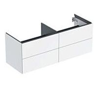 Geberit Meuble pour lavabo ONE – 133×50×47 cm, 4 tiroirs, blanc laqué brillant 505.266.00.1