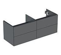 Geberit One meuble sous-vasque 505266003 133,2x50,4x47cm, 4 tiroirs, lave/laqué mat