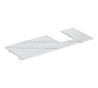 Geberit One plan de lavabo 505145001 120x2x47cm, découpe à droite, grès, aspect marbre blanc / mat