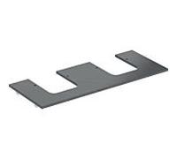Geberit One plan de lavabo 505175002 120x2x47cm, double découpe, grès, aspect marbre noir/mat
