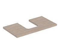 Geberit Plan de toilette ONE 505272005 – 75x3x47 cm, découpe centrale, chêne/mélamine