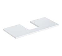 Geberit Plaque de lavabo ONE, pour lavabo à poser en coupe, 105×3×47 cm, laqué blanc brillant