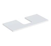 Plaque de lavabo Geberit ONE, découpe au centre, pour lavabo à poser en forme de coupe, 105x3x47cm, 505274002, Couleur: blanc laqué mat - CM