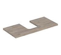 Geberit One plan de lavabo 505274006 105 x 3 x 47 cm, structure en noyer hickory/mélamine, découpe au milieu