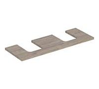Geberit Plaque de lavabo ONE 135x3x47 cm, 2 découpes, noyer hickory/mélamine – 505.276.00.6