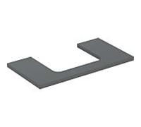Geberit Plan de toilette ONE 505283003 - découpe centrale pour lavabo 90x3x47 cm laque de lave mate