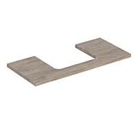 Geberit One plan de lavabo 505284006 105 x 3 x 47 cm, structure en noyer hickory/mélamine, découpe au milieu