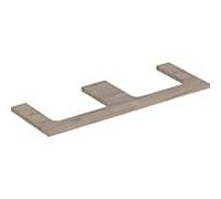 Geberit Plaque de lavabo ONE 505.286.00.6 135x3x47 cm - découpe double - noyer hickory/mélamine