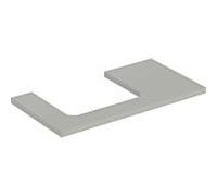 Geberit ONE Plaque de lavabo, découpe à gauche, pour lavabo à poser, 90x3x47cm, 505.303.00.7, Couleur: greige laquÃ© mat