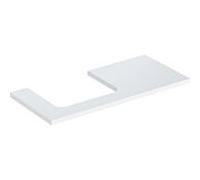 Geberit Plaque de lavabo ONE 505.304.00.1 pour lavabo à poser découpe à gauche laqué blanc brillant