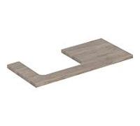 Geberit One plan de lavabo 505304006 105 x 3 x 47 cm, structure en hickory noyer/mélamine, découpe à gauche