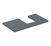 Geberit One plan de lavabo 505313003 90 x 3 x 47 cm, lave/laqué mat, découpe à droite
