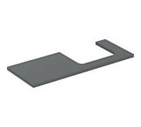 Geberit Plan de lavabo ONE 120x3x47 cm - découpe à droite - laque de lave matte - 505325003