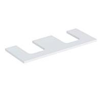 Geberit Plan de toilette ONE 505335002, double découpe, 120×3×47 cm, blanc laqué mat