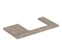 Geberit One plan de lavabo 505323006 90 x 3 x 47 cm, structure en noyer hickory/mélamine, détail à droite