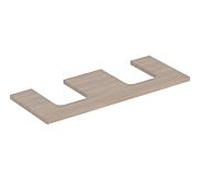 Geberit One plan de vasque 505335005 120 x 3 x 47 cm, structure en bois de chêne/mélamine, double découpe