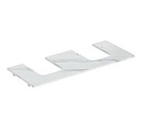 Geberit One plan vasque 505175001 120x2x47cm, double découpe, grès, aspect marbre blanc / mat