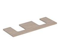 Geberit One plan vasque 505276005 135 x 3 x 47 cm, structure en bois de chêne/mélamine, double découpe