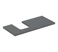 Geberit One plan vasque 505294003 105 x 3 x 47 cm, lave/laqué mat, découpe à gauche