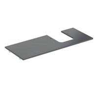 Geberit ONE Plaque de lavabo, découpe à droite, pour lavabo à poser en forme de coupe, grès cérame, 120x2x47cm, 505.145.00.2
