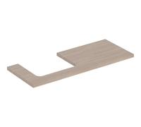 Geberit ONE Plaque de lavabo, découpe à gauche, pour lavabo à poser, 120x3x47cm, 505305005, Couleur: ChÃªne / mÃ©lamine structure bois - CM