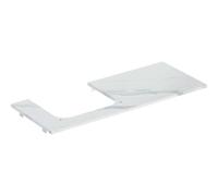 Geberit One plan vasque 505135001 120x2x47cm, découpe à gauche, grès, aspect marbre blanc / mat