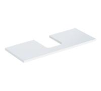 Geberit ONE Plaque de lavabo, découpe au centre, pour lavabo à poser en forme de coupe, 120x3x47cm, 505.275.00.1, Couleur: laqué blanc brillant