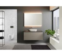 Geberit ONE Plaque de lavabo, découpe au centre, pour lavabo à poser en forme de coupe, grès, 120x2x47cm, 505.105.00.1