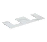 Geberit One plan vasque 505175001 120x2x47cm, double découpe, grès, aspect marbre blanc / mat