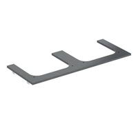 Geberit ONE Plaque de lavabo, découpe double, pour lavabo à poser, grès cérame, 120x2x47cm, 505165002, Couleur: aspect marbre noir/mat - CM