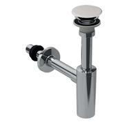 Geberit ONE - Siphon de desing avec vidage, chrome / blanc 151.019.01.1