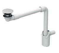 Geberit ONE - Siphon de lavabo gain de place avec vidage pour lavabos sans trop-plein, d 40 mm, blanc 152.099.01.1